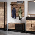 Прихожая «Стокгольм», Дуб гранж песочный/железный камень