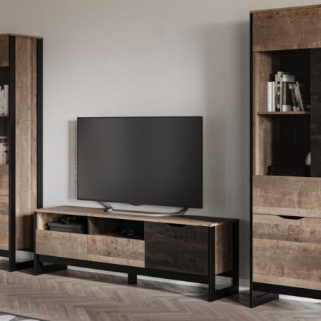 Гостиная «Стокгольм», Дуб гранж песочный/железный камень