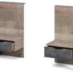 Тумба «Стокгольм» ЛВ/ПР 2шт, Дуб гранж песочный/Железный камень