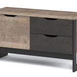 Тумба «Стокгольм» 1д2ящ, Дуб гранж песочный/Железный камень