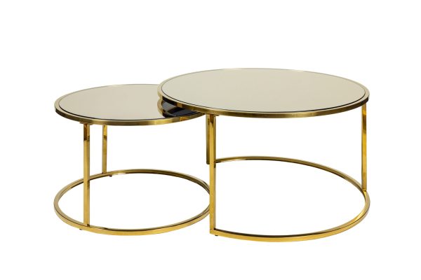 Кофейный столик Goldy Black (набор из 2-х штук) 0.4x0.8x0.8м — изображение 2