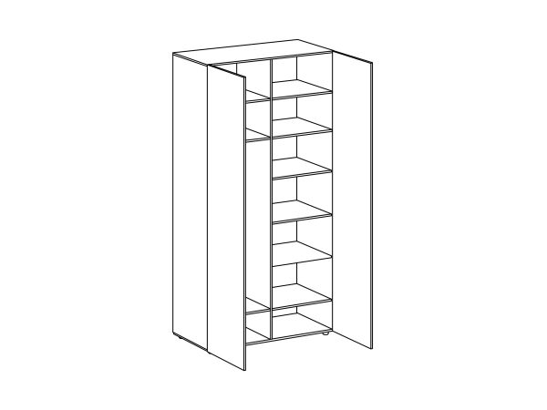 Шкаф Modus 2-дверный серый — изображение 2