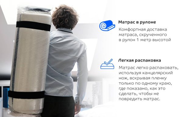 Матрас Blue Sleep Gravity, коллекция "Блу слип Гравитация" 160*18*200, Ткань, Пеноматериал, Синий — изображение 3