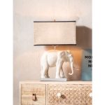 Лампа настольная Elephant, коллекция "Слон" 38*56*38, Полиэстер, Полирезин, Сталь, Серый — изображение 3