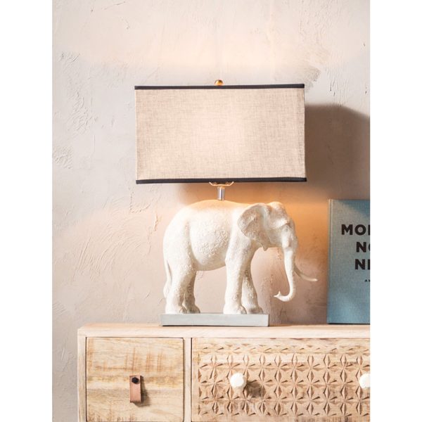 Лампа настольная Elephant, коллекция "Слон" 38*56*38, Полиэстер, Полирезин, Сталь, Серый — изображение 3