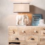 Лампа настольная Elephant, коллекция "Слон" 38*56*38, Полиэстер, Полирезин, Сталь, Серый — изображение 4