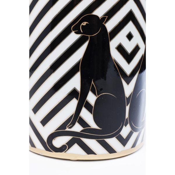 Емкость Panther, коллекция "Пантера" 15*25*15, Фарфор, Белый, Черный — изображение 3