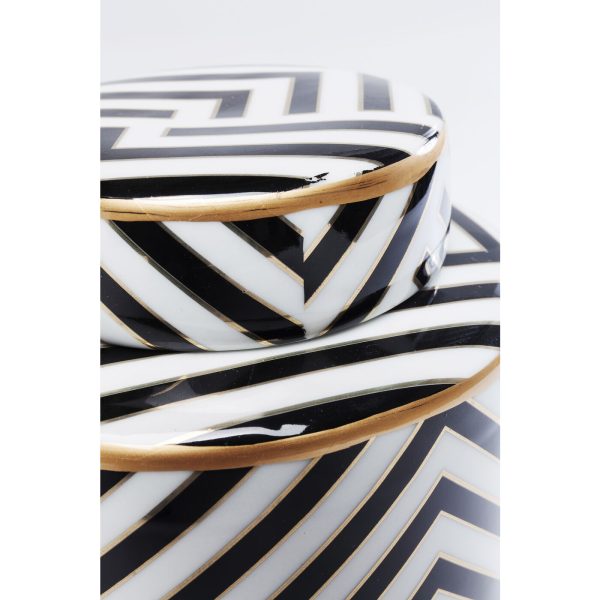 Емкость Panther, коллекция "Пантера" 15*25*15, Фарфор, Белый, Черный — изображение 4