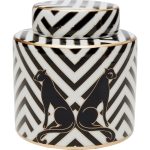 Емкость Panther, коллекция "Пантера" 16*16*16, Фарфор, Белый, Черный