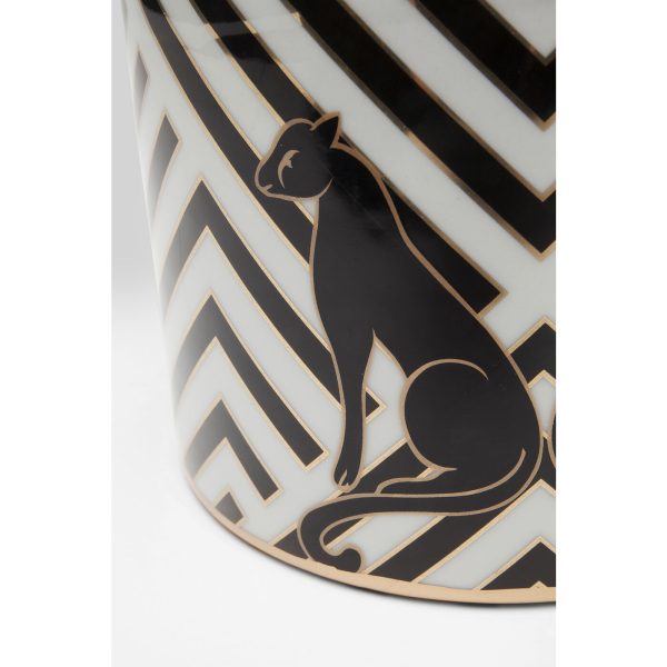 Емкость Panther, коллекция "Пантера" 16*16*16, Фарфор, Белый, Черный — изображение 3