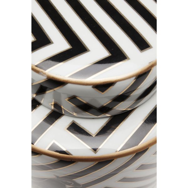 Емкость Panther, коллекция "Пантера" 16*16*16, Фарфор, Белый, Черный — изображение 4