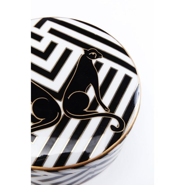 Шкатулка Panther, коллекция "Пантера" 17*7*17, Фарфор, Черный, Белый — изображение 3