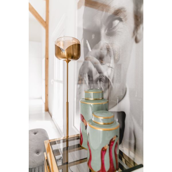 Торшер Goblet, коллекция "Кубок" 25*160*25, Стекло, Сталь, Золотой — изображение 4