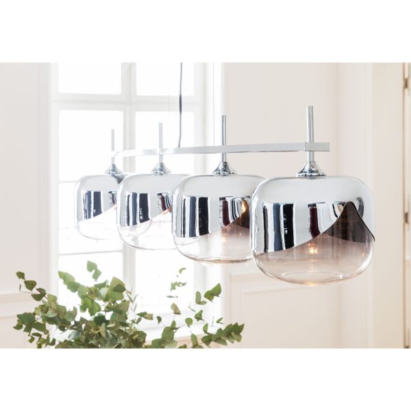 Люстра для столовой Goblet, коллекция "Кубок" 115*142*31, Сталь, Стекло, Серебряный — изображение 3