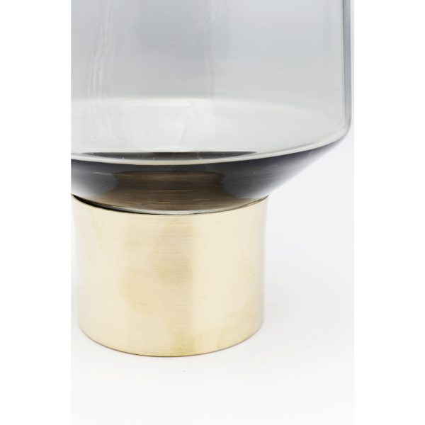 KARE-51134-detail-a-1400x1400 Ваза Noble Ring, коллекция "Благородное кольцо", ручная работа 14*40*14, Стекло, Сталь, Серый, Латунь — изображение 4