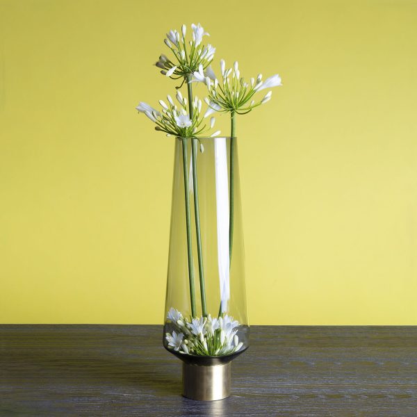 KARE-51134-master-mood-a-1400x1400 Ваза Noble Ring, коллекция "Благородное кольцо", ручная работа 14*40*14, Стекло, Сталь, Серый, Латунь — изображение 3