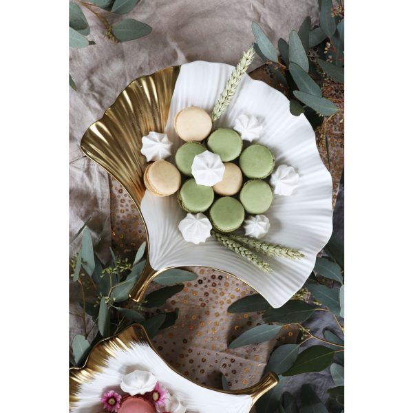 Чаша декоративная Ginkgo, коллекция "Гинкго" 28*6*28, Фарфор, Белый — изображение 2