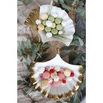 Чаша декоративная Ginkgo, коллекция "Гинкго" 28*6*28, Фарфор, Белый — изображение 3