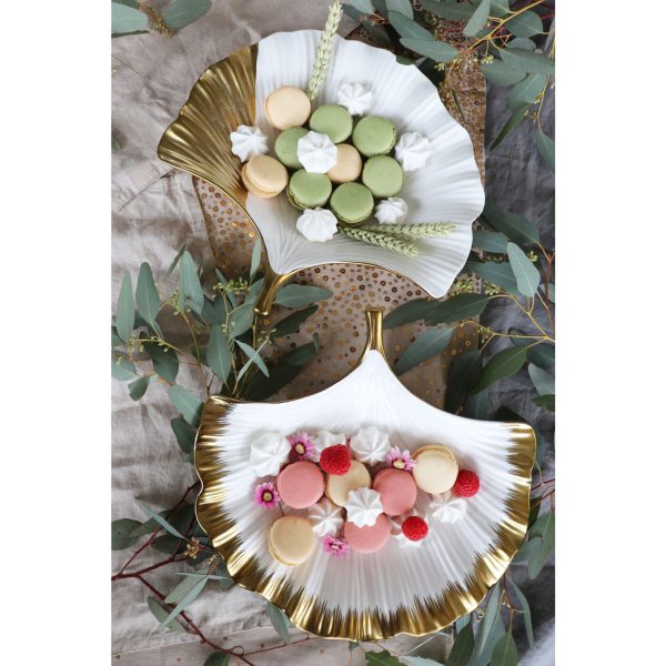 Чаша декоративная Ginkgo, коллекция "Гинкго" 28*6*28, Фарфор, Белый — изображение 3