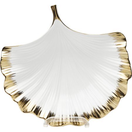 Чаша декоративная Ginkgo, коллекция "Гинкго" 28*6*28, Фарфор, Белый