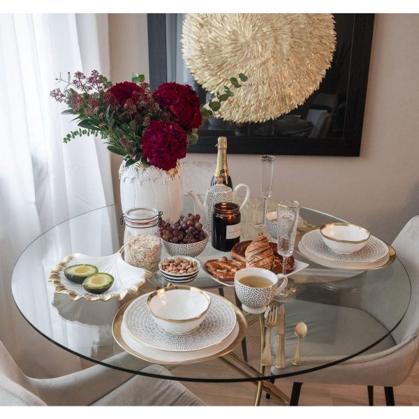 Чаша декоративная Ginkgo, коллекция "Гинкго" 28*6*28, Фарфор, Белый — изображение 2