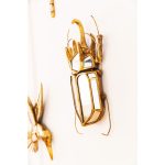 Украшение настенное Beetle, коллекция "Жук" 25*39*6, Зеркальное стекло, Полирезин, Золотой — изображение 2