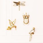 Украшение настенное Beetle, коллекция "Жук" 25*39*6, Зеркальное стекло, Полирезин, Золотой — изображение 4