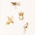 Украшение настенное Dragonfly, коллекция "Стрекоза" 27*35*4, Зеркальное стекло, Полирезин, Золотой — изображение 3