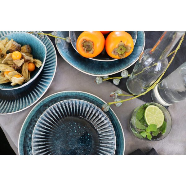 Тарелка Mustique, коллекция "Мюстик" 21*3*21, Керамика, Синий — изображение 4