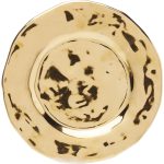 Тарелка Bridge, коллекция "Мост" 22*3*22, Керамика, Золотой