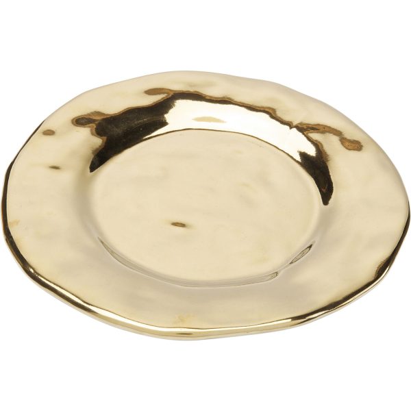 Тарелка Bridge, коллекция "Мост" 22*3*22, Керамика, Золотой — изображение 4