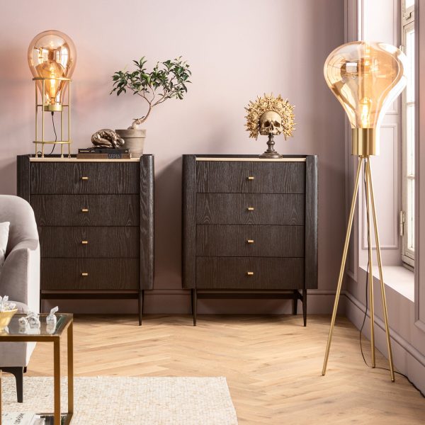 Торшер Pear, коллекция "Груша" 50*160*50, Сталь, Стекло, Золотой — изображение 2