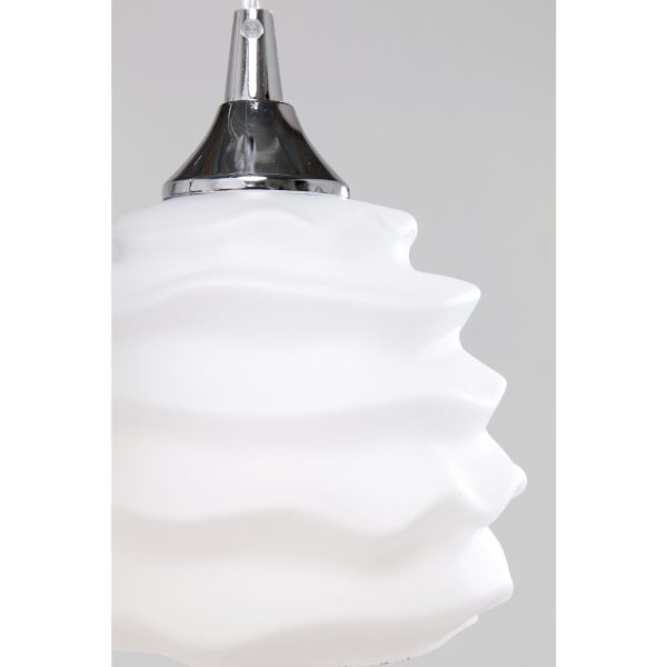 Люстра Ruffle, коллекция "Рябь" 37*120*37, Стекло, Сталь, Белый — изображение 3