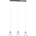 Люстра для столовой Ruffle, коллекция "Рябь" 69*120*69, Стекло, Сталь, Белый