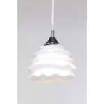 Люстра для столовой Ruffle, коллекция "Рябь" 69*120*69, Стекло, Сталь, Белый — изображение 3