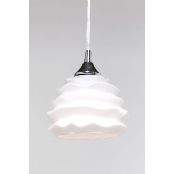 Люстра для столовой Ruffle, коллекция "Рябь" 69*120*69, Стекло, Сталь, Белый — изображение 3