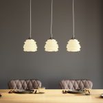 Люстра для столовой Ruffle, коллекция "Рябь" 69*120*69, Стекло, Сталь, Белый — изображение 2