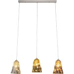 Люстра для столовой Crumble, коллекция "Крошки" 99*150*25, Сталь, Стекло, Золотой, Серебряный