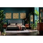 Украшение настенное в рамке Flowers, коллекция "Цветы" 80*80*5, Бумага, Лен, МДФ, Золотой — изображение 2