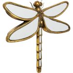 Украшение настенное Dragonfly, коллекция "Стрекоза" 36*46*4, Зеркальное стекло, Полирезин, Золотой — изображение 4