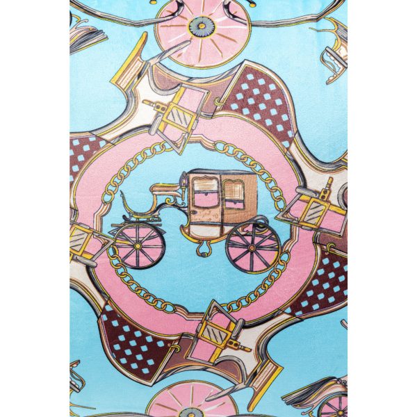 Подушка Carriage, коллекция "Перевозка" 45*45*8, Бархат, Полипропилен, Голубой — изображение 4