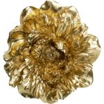 Украшение настенное Peony, коллекция "Пион" 50*50*12, Полирезин, Золотой
