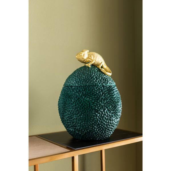 KARE-51561-master-mood-c-1400x1400 Шкатулка Chameleon, коллекция "Хамелеон" 25*34*25, Полирезин, Зеленый, Золотой — изображение 4