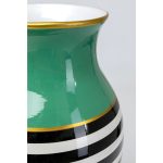 Ваза Stripes, коллекция "Полосы" 26*52*26, Фарфор, Зеленый, Черный — изображение 3