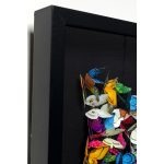 Украшение настенное в рамке Butterfly, коллекция "Бабочка" 120*120*6, Лен, Полистирол, МДФ, Мультиколор — изображение 4