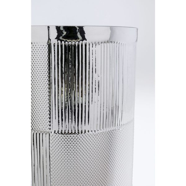 Ваза Cap, коллекция "Колпачок" 13*21*13, Стекло, Серебряный, Черный — изображение 3