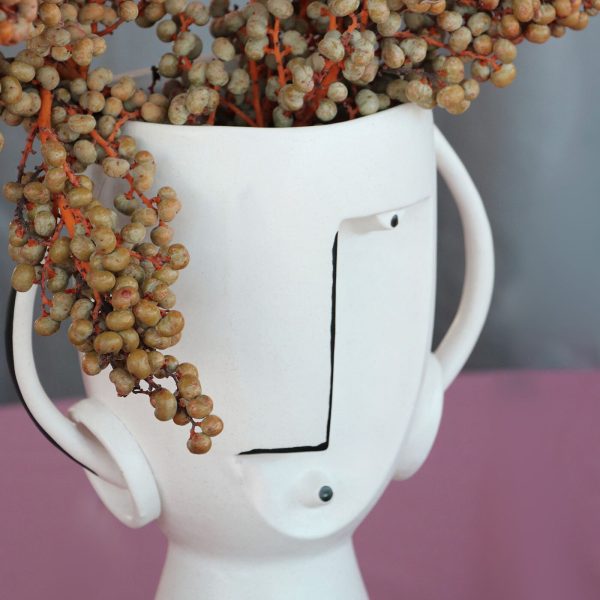 Ваза Face, коллекция "Лицо" 23*30*16, Керамика, Белый — изображение 2