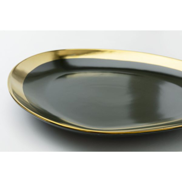 Тарелка Vibrations, коллекция "Вибрация" 27*3*27, Керамика, Зеленый — изображение 2