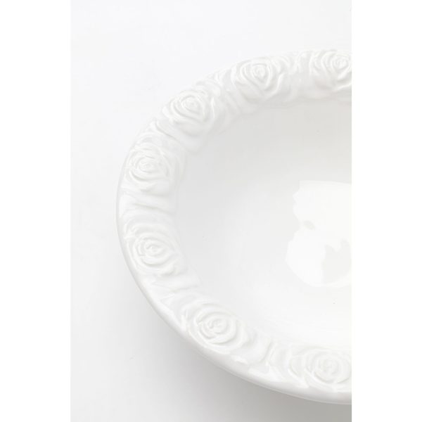 Миска суповая Roses, коллекция "Розы" 18*6*18, Доломит, Белый — изображение 3