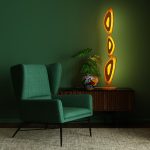 Торшер Triangle, коллекция "Треугольники" 36*126*24, Сталь, Золотой, Коричневый — изображение 2